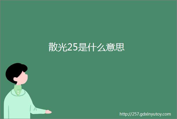 散光25是什么意思