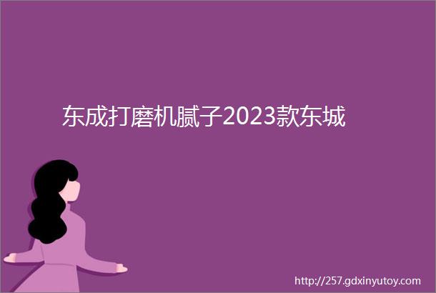 东成打磨机腻子2023款东城