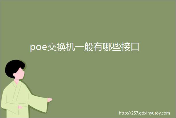 poe交换机一般有哪些接口