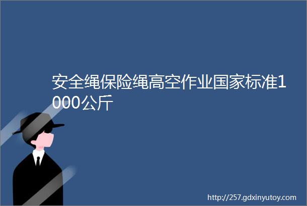 安全绳保险绳高空作业国家标准1000公斤