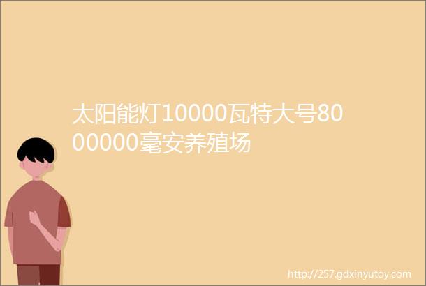 太阳能灯10000瓦特大号8000000毫安养殖场