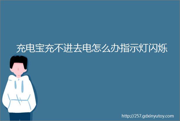 充电宝充不进去电怎么办指示灯闪烁