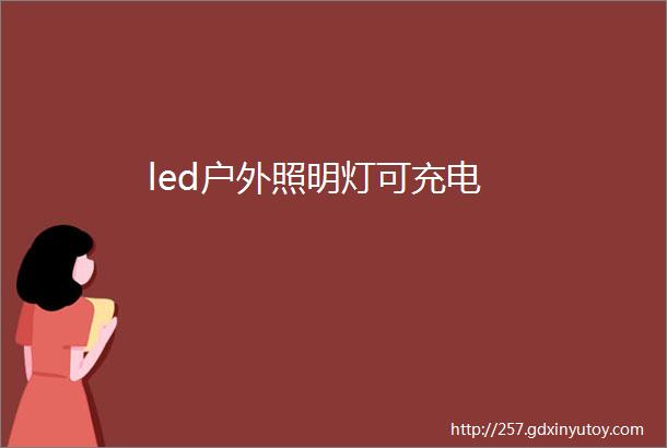 led户外照明灯可充电