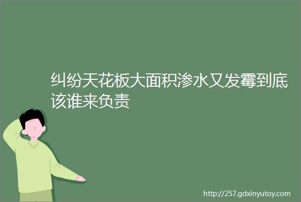 纠纷天花板大面积渗水又发霉到底该谁来负责